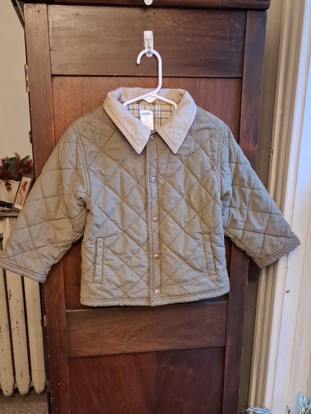 Gymboree Size 3T Quilted Olive Green Barn Jacket